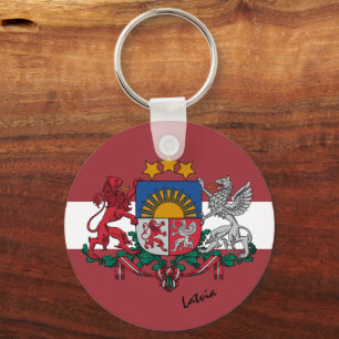 Letse vlag & Letse feestdag, patriotten / sport Sleutelhanger