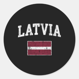 Letse vlag Letse vlag Ronde Sticker
