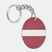 Letse vlag sleutelhanger (Voorkant Links)