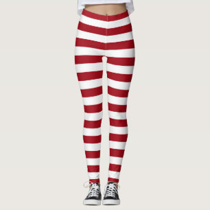 Letse vlag strepen Land symbool lijnen rood wit Leggings