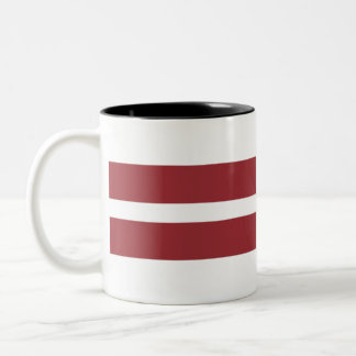 Letse vlag tweekleurige koffiemok