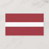 Letse vlag, vlag van Letland Visitekaartje (Voorkant)