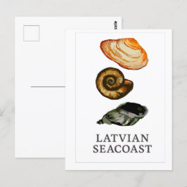 Letse zeekust - Seashell Briefkaart