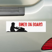 letsrideshirt, fietser aan boord bumpersticker (Op auto)