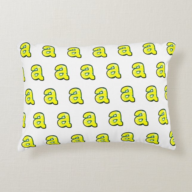 Letter "a" accent kussen (Voorkant)
