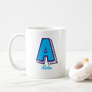 Letter A Alpha NATO Fonetisch Alfabet Koffiemok