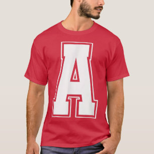 Letter A - Alphabet Bold Capital Upper Hoesje Init T-shirt