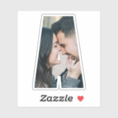 Letter A Alphabet & Photo Custom-Cut Vinyl Sticker (Feuille)