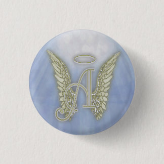 Letter A Angel Monogram Ronde Button 3,2 Cm