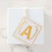 Letter A Baby alfabet blokvierkante Folie Favor Ta Bedankjes Labels (Met doos)