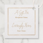 Letter A Baby alfabet blokvierkante Folie Favor Ta Bedankjes Labels (Achterkant)