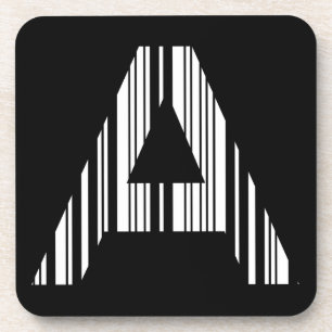 LETTER A BAR CODE Eerste Initiaal Barcodepatroon Drankjes Onderzetter