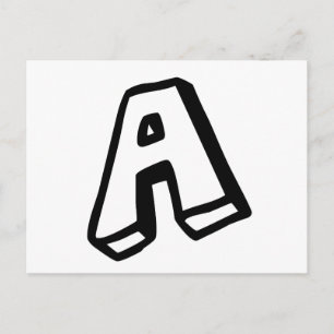 Letter "A" Briefkaart