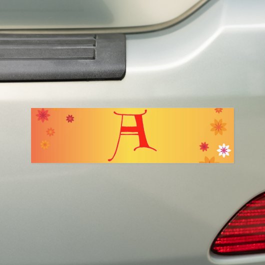 Letter A Bumpersticker (Op auto)