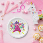 Letter A Celebration Papier Borden Papieren Bordje (Feest)