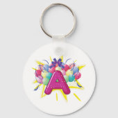 Letter A Celebration Sleutelhanger (Achterkant)