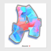 Letter A -  Color Mix Sticker (Vel)