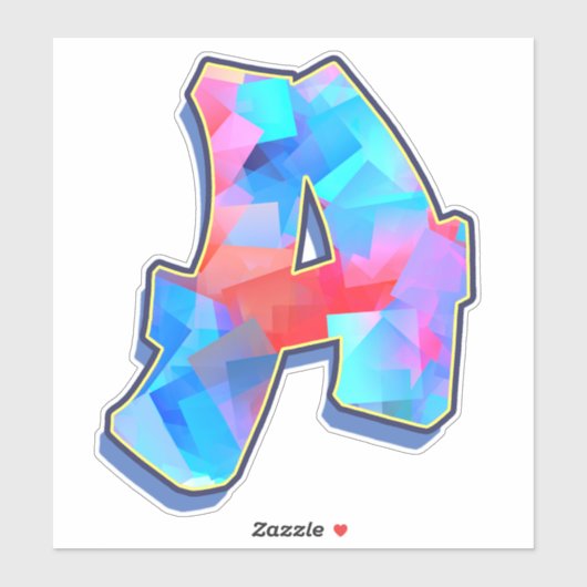 Letter A -  Color Mix Sticker (Vel)