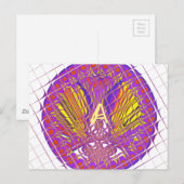 Letter A, Colorful logo-tekstontwerp Briefkaart (Voorkant / Achterkant)