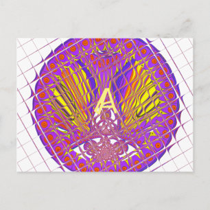 Letter A, Colorful logo-tekstontwerp Briefkaart