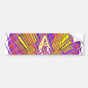 Letter A, Colorful logo-tekstontwerp Bumpersticker