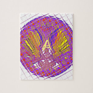 Letter A, Colorful logo-tekstontwerp Legpuzzel