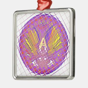 Letter A, Colorful logo-tekstontwerp Metalen Ornament