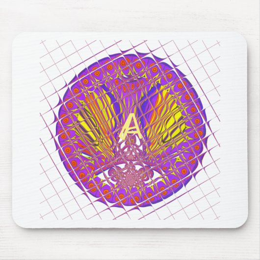Letter A, Colorful logo-tekstontwerp Muismat (Voorkant)