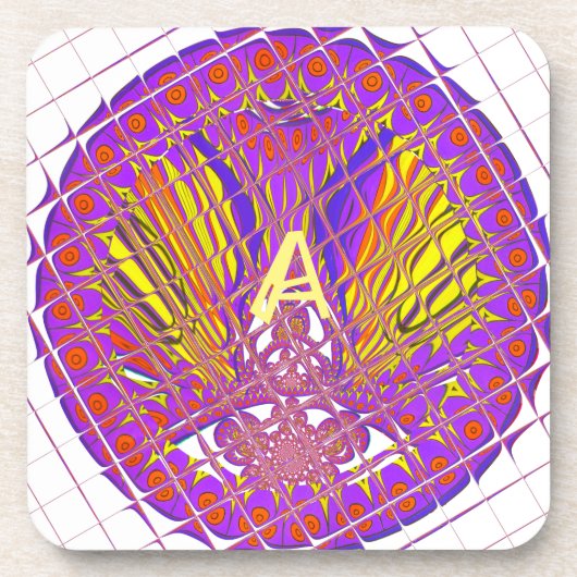 Letter A, Colorful logo-tekstontwerp Onderzetter (Voorkant)