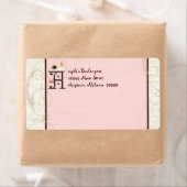 Letter A Cupcake Zakelijk adres Mailing Labels (Insitu)