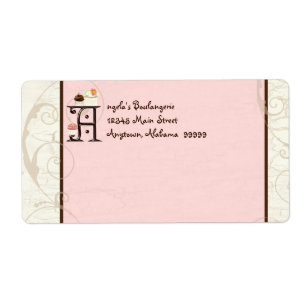 Letter A Cupcake Zakelijk adres Mailing Labels