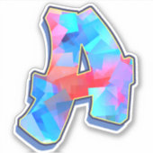 Letter A _ Graffiti alfabet letters Sticker (Voorkant)