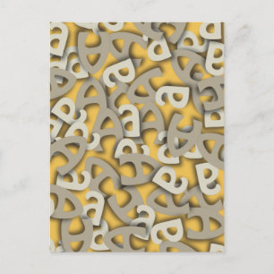 Letter A Grey Briefkaart