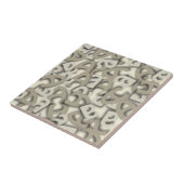 Letter A Grey Tegeltje (Zijkant)