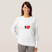Letter A Heart - Valentine Initial Love Design T-shirt (Voorkant volledig)