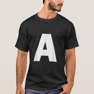 Letter A hoofdletter alfabet monogram initiaal T-shirt