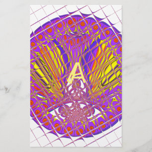 Letter A, Kleurrijk logo tekst ontwerp Briefpapier
