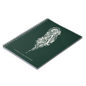 Letter A Linocut Botanische Monogram Notitieboek (Linkerzijde)