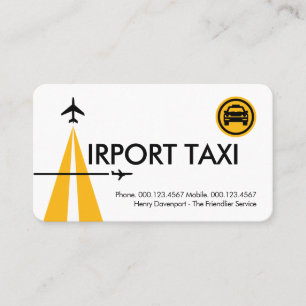 Letter-A Luchthaven Startbaan Taxi Cab Visitekaartje