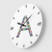 LETTER-A, made with Gemstones Grote Klok (Hoek)