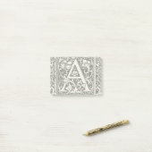 Letter A Middeleeuwse Monogram Art Nouveau Post-it® Notes (Op bureau)