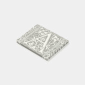 Letter A Middeleeuwse Monogram Art Nouveau Post-it® Notes (Schuin)
