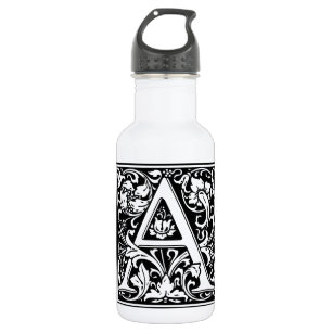 Letter A Middeleeuwse Monogram Art Nouveau Waterfles