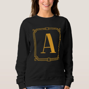 Letter A Monogram Alfabet A Initiaal Geometric Dec Trui