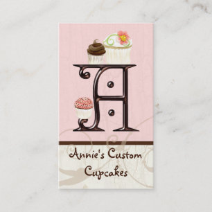 Letter A Monogram Dessert Bakery-Visitekaartjes Visitekaartje