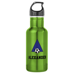 Letter A Monogram in Soccer Blue Waterfles