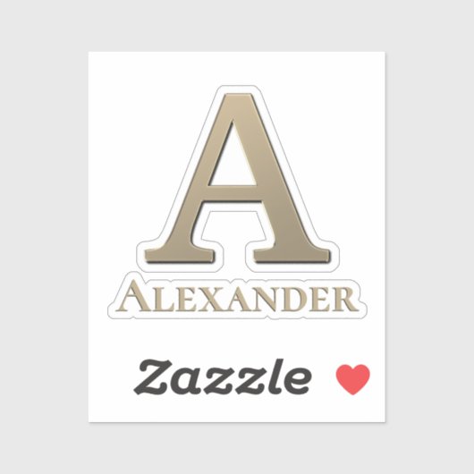 Letter A Monogram Initiaal Sticker (Vel)