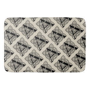 Letter A Monogram Vintage Keltische Knoopprint Badmat