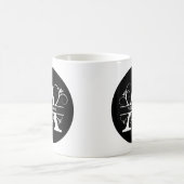 Letter A - Monogram zwart/wit Koffiemok (Center)