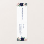 Letter A Navy-Blue & roze jachthaven bloei bloemen Visitekaartjes (Binnenkant ongevouwen)